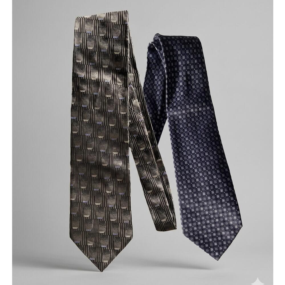 Alexander Julian Colours & Pronto Uomo Lot of 2 Mens 100% Silk Neck Ties